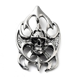 Skull Сплавочные подвески тибетского стиля, череп прелести, череп, 52x33x11.5 мм, отверстие : 10x4 мм