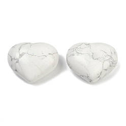 Говлит Сердце натуральный хаулит пальмовые камни, тревожность исцеление карманный большой палец камень, 24.5x30~31x17 мм