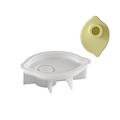 Лимон Силиконовые формы для подсвечников своими руками, формы для литья смолы, для уф-смолы, изготовление изделий из эпоксидной смолы, белые, лимон, 122x90x35.5 мм, внутренний диаметр: 34.5 мм