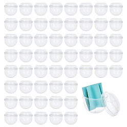 Clear PP Plastic Vending Machine Egg Capsules, Storage Capsules, Clear, 59x52mm, Inner Diameter: 48mm