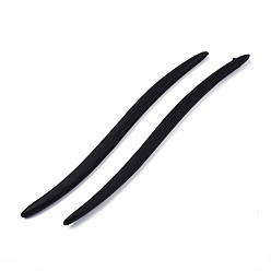 Черный Винтажные деревянные палочки для волос Schima, аксессуары для волос для женщин, чёрные, 168~180x12x7 мм, отверстие : 1.8 мм