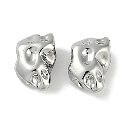 Платина Латунные бусины, без кадмия, без никеля и без свинца, самородки, платина, 8x5.5x4 мм, отверстие : 1.5 мм