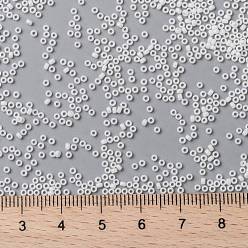 (RR402) White MIYUKI Round Rocailles Beads, Japanese Seed Beads, (RR402) White, 15/0, 1.5mm, Hole: 0.7mm, about 5555pcs/bottle, 10g/bottle