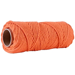Koralle 50m runde Baumwollschnur, zum Verpacken von Geschenken, DIY-Handwerk, Koralle, 4 mm, ca. 54.68 Yards (50 m)/Rolle