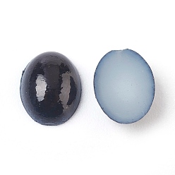 Black ABS Plastic Imitation Pearl Cabochons, Oval, Black, 8x6x2mm, about 5000pcs/bag