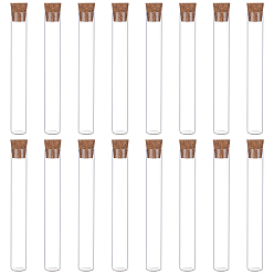 Clear Glass Test Tube, with Wooden Stopper, Clear, 106mm, 15pcs/box