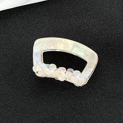 Floral White Acrylic Claw Hair Clips, Flower, Floral White, 31x26x25mm