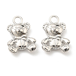 Платина Стойки подвески обшивки сплава, нести прелести, долговечный, без свинца и без кадмия, платина, 21x15x6 мм, отверстие : 3.2 мм