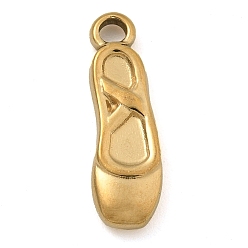 Shoes 304 подвески из нержавеющей стали, реальный 18 k позолоченный, обуви, 16x5x2 мм, отверстие : 1.6 мм