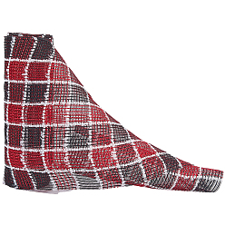 (123L) Белый крем непрозрачный блеск Полиэстеровая декоративная сетчатая лента для новогодних елок, венки, гирлянды, художественные ремесла украшения, огнеупорный кирпич, 265x0.8 мм, 10 ярдов / ролл