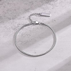 Нержавеющая Сталь Цвет Браслеты-цепочки из нержавеющей стали, не тускнеющие, для мужчин, цвет нержавеющей стали, 8-1/4 дюйм (21 см)