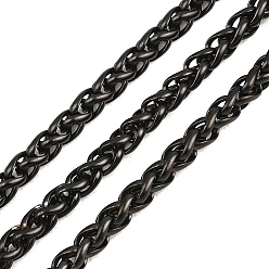 Черный 304 из нержавеющей стали цепи пшеницы, с катушкой, ионное покрытие (ip), несварные, чёрные, 4 мм