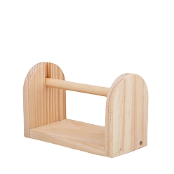 Фора Вращающаяся прядильщик мотка деревянной пряжи, держатель клубка пряжи, органайзер из шерстяного шнура, инструмент для вязания крючком, арка, оранжевые, 10x24x13 см