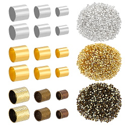 (52) Непрозрачная лаванда 6900 шт. 9 стили латунные бусины, без кадмия и без свинца, трубка, разноцветные, 1.5~2.5x1.5~2.5 мм, отверстие : 1~2 мм