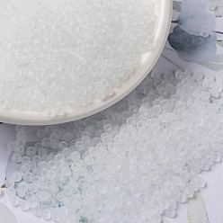 (RR131F) Матовый Хрустальный Миюки круглые бусины рокайль, японский бисер, 8/0, (rr 131 f) матовый кристалл, 8/0, 3 мм, отверстие : 1 мм, Около 19000~20500 шт / фунт