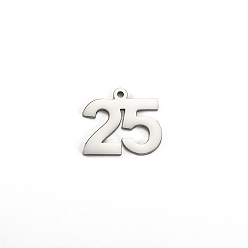 Нержавеющая Сталь Цвет Подвески из нержавеющей стали, не тускнеющие, число 25, цвет нержавеющей стали, 16x10 мм