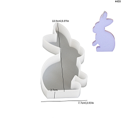 Белый Пасхальные силиконовые формы для свечей своими руками, формы для литья смолы, кролик, белые, 130x77x27 мм