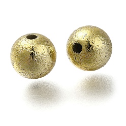 Champagne Gold УФ-покрытие ccb пластиковые бусины, текстура, круглые, шампанское золото, 8 мм, отверстие : 1.4 мм