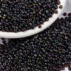 (RR3738) Fancy Lined Brandy MIYUKI Round Rocailles Beads, Japanese Seed Beads, (RR3738) Fancy Lined Brandy, 8/0, 3mm, Hole: 1mm, about 422~455pcs/bottle, 10g/bottle