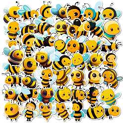 Bees Мультяшная бумажная наклейка, для diy scrapbooking, , Пчелы, 50~60x41~64x0.1 мм, 50 шт / пакет
