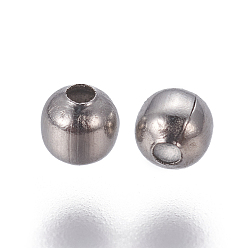 Нержавеющая Сталь Цвет Устойчивы к потускнению 304 бусины из нержавеющей стали, рондель, цвет нержавеющей стали, 3 мм, отверстие : 1 мм