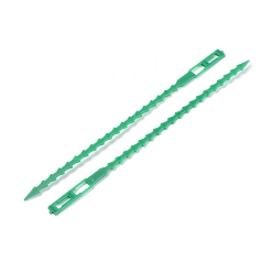 Medium Sea Green Reusable Plastic Plant Cable Ties, Adjustable Plant Twist Ties, Garden Tool, Medium Sea Green, 170x5~7x1.5mm, 100pcs/set