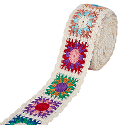 Фора 5 лента из полиэстера в ярдах, аксессуары для одежды, цветочным узором, оранжевые, 2-1/4 дюйм (58 мм)