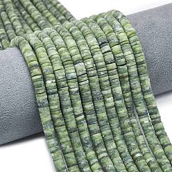 Chinese Jade Натуральные китайские бусины из южного нефрита, матовые, дисковые бусы, Heishi бусы, 6~6.5x1~1.5 мм, отверстие : 0.9 мм, о 242~244 шт., 15.16~15.35 дюйм (38.5~39 см)