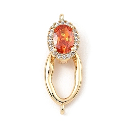 Золотой Латунные микро проложить кубического циркония раз за застежками, овальное кольцо, золотые, овальный : 12x8x9 mm, отверстие : 1.2 мм, овальные кольца: 16.5x9x2 мм, отверстие : 1.2 мм, 11.5x5.5 мм внутренним диаметром