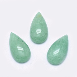 Зеленый Авантюрин Естественный зеленый авантюрин кабошонов, слеза, 20.5x11x5 мм