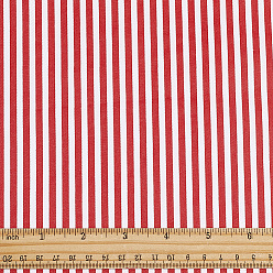 Red Cotton Fabric with Strip Pattern, Rectangle, Red, 1000x1600x0.2mm
