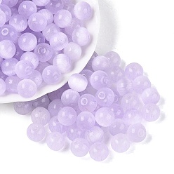 Лиловый Стеклянные бусины в стиле верстака класса А FGB, круглые, имитация шарики глаза кота, сирень, 9.5 мм, отверстие : 1.4~1.6 мм, Около 420 шт / фунт
