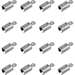 Stainless Steel Color 304 Stainless Steel Cord Ends, End Caps, Stainless Steel Color, 10x4.5x4mm, Hole: 1.2mm, inner: 6x3.5mm, 200pcs/box