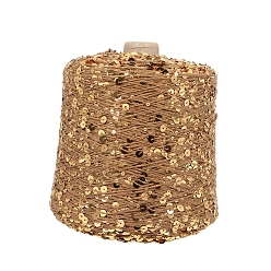 (932FM) Темно-синий аква-матовый с подкладкой Пряжа из полиэстера с пайетками, для вязания крючком принадлежности, темно-золотистые, 3~6 мм