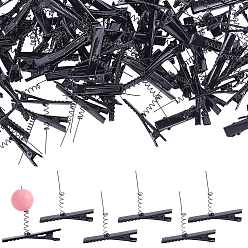 Черный Металлические заколки для волос из кожи аллигатора, чёрные, 40.5x10x42.5 мм