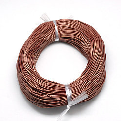 Saddle Brown Spray Painted Cowhide Leather Cords, Saddle Brown, 2.0mm, about 100yards/bundle(300 feet/bundle)