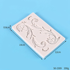 Bisque DIY Silicone Molds, Fondant Molds, Resin Casting Molds, for Chocolate, Candy, UV Resin & Epoxy Resin Craft Making, Bisque, 190x120x10mm