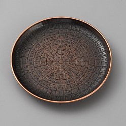 Красная Медь Круглая подставка для благовоний из сплава, домашний офис чайхана дзен буддийские принадлежности, Красная медь, 80x11 мм