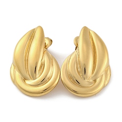 Настоящее золото 14K Ионное покрытие (ip) 304 серьги-гвоздики из нержавеющей стали для женщин, самородки, реальный 14 k позолоченный, 29x20 мм