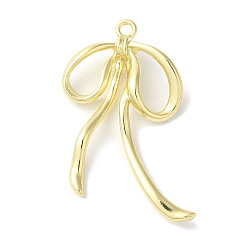 Золотой Стойки подвески обшивки сплава, без кадмия, без никеля и без свинца, бантом, золотые, 33x27x5 мм, отверстие : 1.8 мм