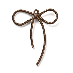 Bowknot Подвески из сплава , цвет молочного кофе, бантом, 44.5x36x5 мм, отверстие : 1.5 мм