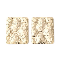 Настоящее золото 18K Латунные подвески, без кадмия, без никеля и без свинца, прямоугольные, реальный 18 k позолоченный, 25x19.5x2 мм, отверстие : 1.4 мм