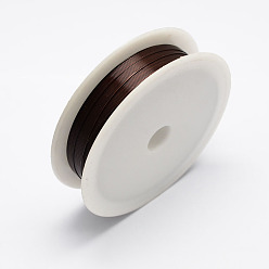 Coconut Marrón Alambre de hierro redondo, coco marrón, 28 calibre, 0.3 mm, aproximadamente 65.61 pies (20 m) / rollo, 10 rollos / juego