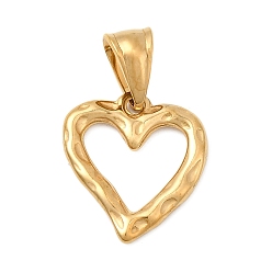 Real 20K Gold Plated 304 подвески из нержавеющей стали, шарма сердца, ионное покрытие (ip), реальный 20 k позолоченный, 21x19x2 мм, отверстие : 9x5 мм