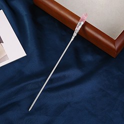 Светло-Коралловый Гальванизированные палочки для волос из натурального кварцевого кристалла, аксессуары для волос для женщин и девочек, свет коралловый, 180x10 мм