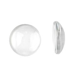 Clear Transparent Glass Cabochons, Clear Dome Cabochon for Cameo Photo Pendant Jewelry Making, Clear, 11.5~12x4mm