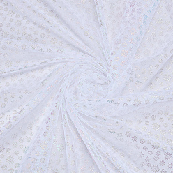 Белый Полиэфирная ткань с цветочным узором, аксессуары для изготовления одежды, белые, 2000x1500 мм
