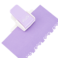 Цветок Мини пластиковый дырокол для скрапбукинга и поделок из бумаги, с фурнитурой из цинкового сплава, бумажные формочек, средне фиолетовый, цветочным узором, 88x120x51 мм, внутренний диаметр: 17x47 мм