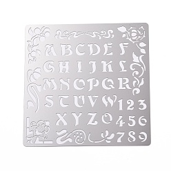 Letter La coupe en acier au carbone coupe les stencils, pour scrapbooking diy, album photo, carte de papier gaufrage décoratif, couleur acier inoxydable mat, lettre, 156x156x0.5mm