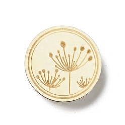 Flower Wood Magnetic Needle Pin, Magnetic Catcher Holder, Flat Round, for Cross Stitch Tool Supplies, Dandelion Pattern, 100x60x8mm, 2pcs/bag